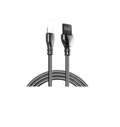  Зображення Кабель 1m USB 2.0 AM/Type-C Colorway (CW-CBUC015-BK) Black, metal spring 