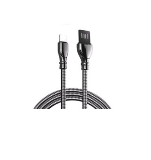  Зображення Кабель 1m USB 2.0 AM/Type-C Colorway (CW-CBUC015-BK) Black, metal spring 