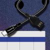  Зображення Кабель 1m USB 2.0 AM/Type-C Colorway (CW-CBUC015-BK) Black, metal spring 