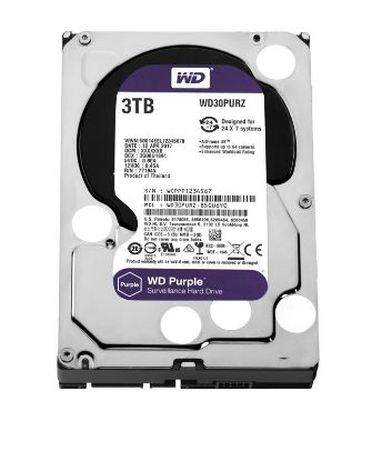  Зображення Накопичувач HDD SATA 3.0TB WD Purple 5400rpm 64MB (WD30PURZ) Refurbished 