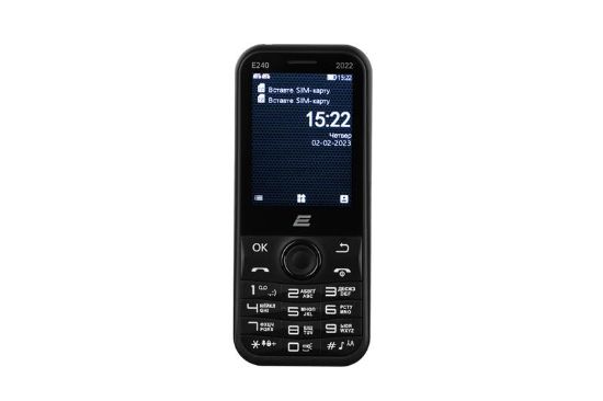  Зображення Мобільний телефон 2E E240 2022 2.4" 2SIM, 1000mAh, Чорний 