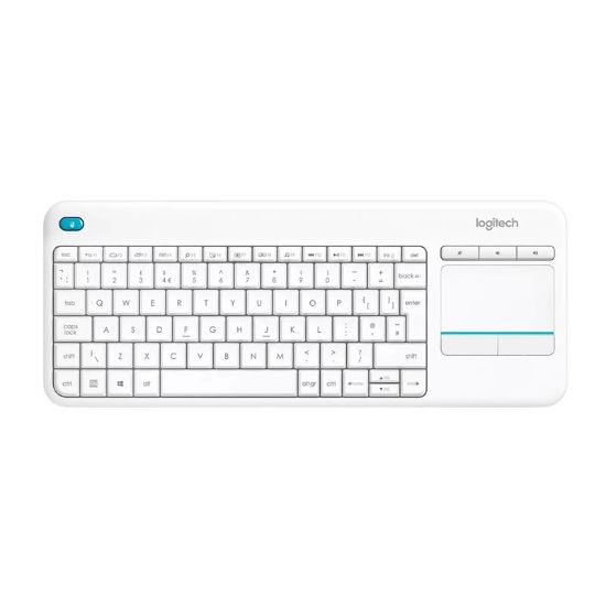  Зображення Клавіатура бездротова Logitech K400 Plus Touch Wireless UA White (920-007146)) 