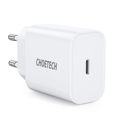  Зображення Зарядний пристрій Choetech Type-C PD20W Charger for iphone 12/13 series white (Q5004-V4) 