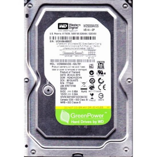  Зображення Накопичувач HDD SATA  500GB WD AV-GP 32MB (WD5000AVDS) Ref 