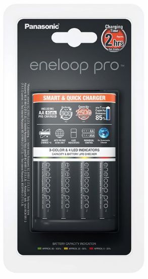  Зображення Зарядний пристрій Panasonic Smart-Quick Charger + Акумулятор Eneloop Pro NI-MH  AA 2500 мАг, 4 шт. 