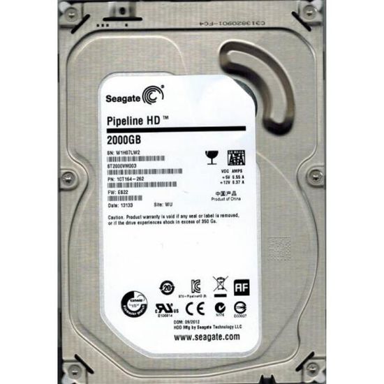  Зображення Накопичувач HDD SATA 2.0TB Seagate Pipeline HD 5900rpm 64MB (ST2000VM003) 