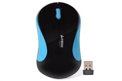  Зображення Миша  A4 Tech G3-270N (Black+Blue) безпровідна V-Track USB, 1000dpi ) 