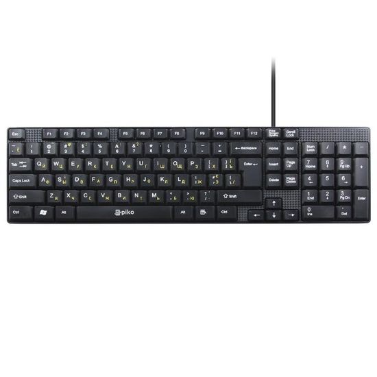  Зображення Клавіатура Piko KB-005 USB Black (1283126472459) 