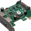  Зображення Контролер Frime NEC720202 (ECF-PCIEtoUSB004.LP) PCI-E-2xUSB3.0 