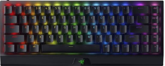  Зображення Клавіатура ігрова Razer BlackWidow V3 Mini HyperSpeed RGB 68key Yellow Switch WL/BT/USB RU, Black 