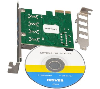  Зображення Контролер Frime VIA VL805 (ECF-PCIEtoUSB008.LP) PCI-E-4xUSB3.0 