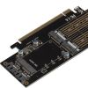  Зображення Контролер Frime (ECF-PCIEtoSSD009.LP) PCI-E-2хM.2 (B&M Key)+1хmSATA 