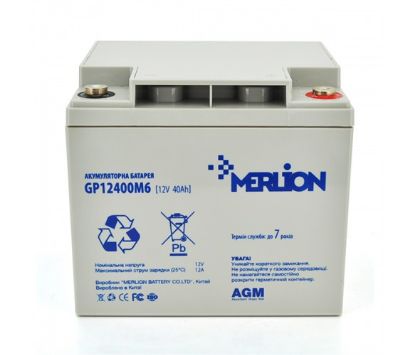  Зображення Акумуляторна батарея Merlion 12V 40AH (GP12400M6/06016) AGM 