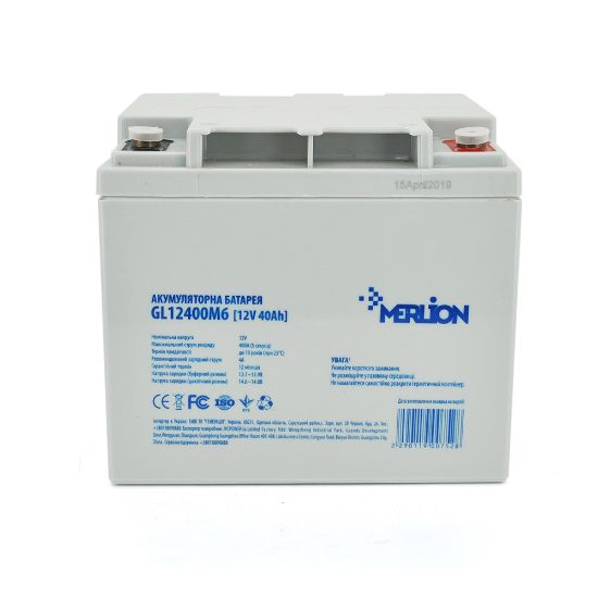  Зображення Акумуляторна батарея Merlion 12V 40AH (GL12400M6/00752) GEL 