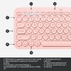  Зображення Клавіатура бездротова Logitech Wireless K380 for MAC UA Rose (920-010406) 