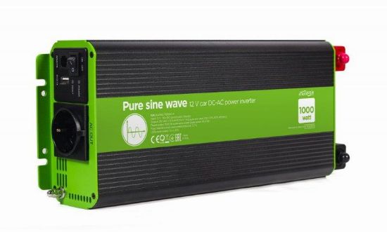  Зображення Автомобільний інвертор EnerGenie 1000 W (EG-PWC-PS1000-01), чиста синусоїда) 