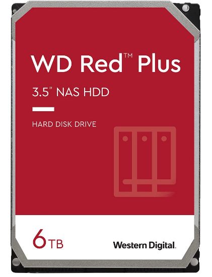  Зображення Жорсткий диск WD  6TB 3.5" 5400 256MB SATA Red Plus NAS 