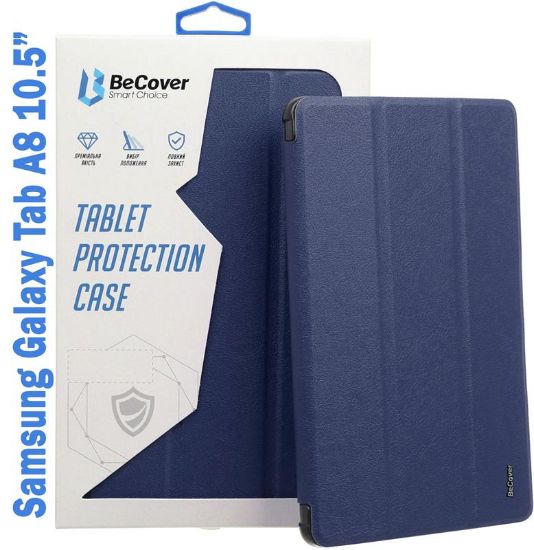  Зображення Чохол-книжка BeCover Soft Edge для Samsung Galaxy Tab A8 SM-X200/SM-X205 Deep Blue (708357) 