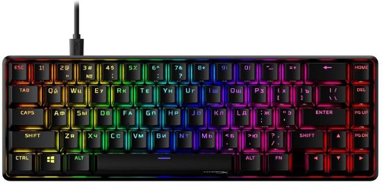  Зображення Клавіатура HyperX Alloy Origins 65 Red USB RGB ENG/RU, Black 