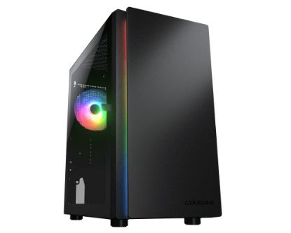  Зображення Корпус Cougar Purity RGB (Black) ігровий корпус, 1* 120mm ARGB вентилятор передвстановлений, ATX/mATX/mini-ITX, скляне вікно) 