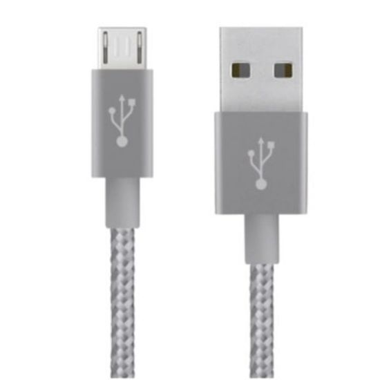  Зображення Кабель Mixit Metallic Belkin USB - MicroUSB 3 м Grey (F2CU021bt10-GRY) 