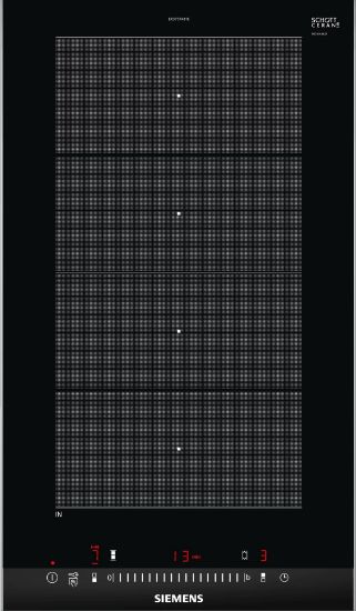  Зображення Варильна поверхня Siemens  індукційна, 30см, розширена зона, Доміно, чорний 