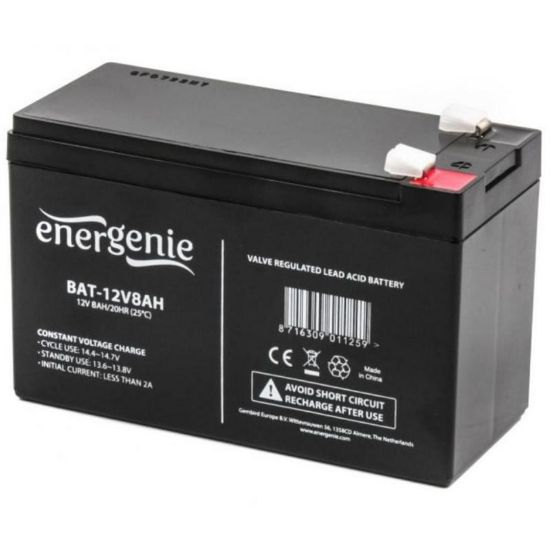  Зображення Аккумуляторная батарея EnerGenie 12В 8.0 Ач (BAT-12V8AH) 