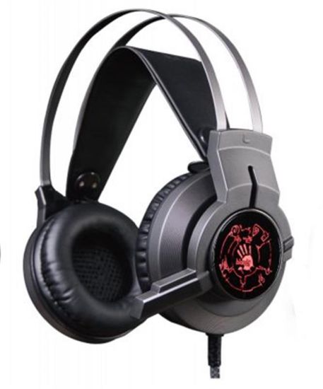  Зображення HeadPhone+Mic A4-Tech G430 Bloody (Black) ігрові з мікрофоном, неонова підсвітка 7 кольорів) 