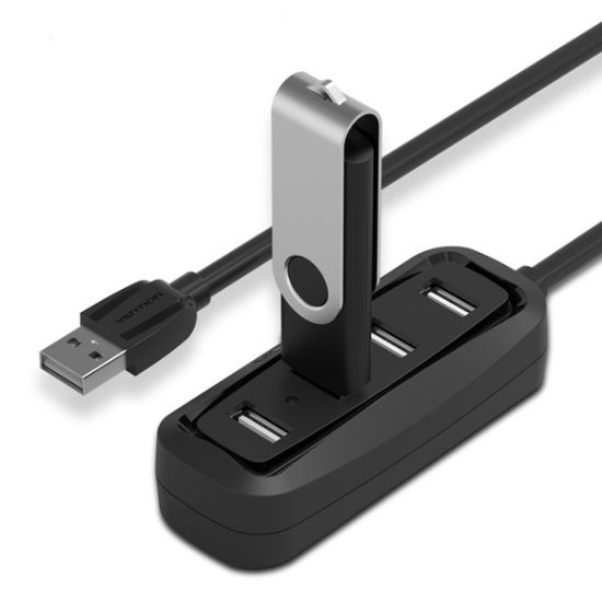  Зображення Концентратор Vention USB Hub 4-Port 2.0 Black, 0.5 m (VAS-J43) 