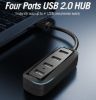  Зображення Концентратор Vention USB Hub 4-Port 2.0 Black, 0.5 m (VAS-J43) 