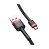  Зображення Кабель USB2.0 AM-MicroUSB M, 2.0 м, 1.5A, чорний-червоний, (двосторонній) CAMKLF Baseus 