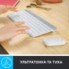  Зображення Набір бездротовий Клавіатура+Миша Logitech Wireless MK470 Slim UA White (920-009205)) 