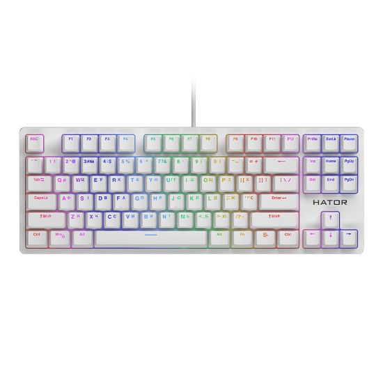  Зображення Клавіатура Hator Rockfall Evo TKL Optical Ukr White (HTK-631) 