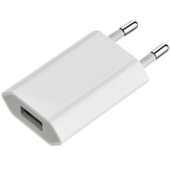  Зображення Мережевий зарядний пристрій iPhone 3G/3GS/4G/4GS/5 (1USBx1A) 1000mAh White (S07022) 