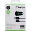  Зображення Автомобільний зарядний пристрій Belkin USB BoostUp Charger (Lightning сable, USB 2.4A) Black (F8J121bt04-BLK) 