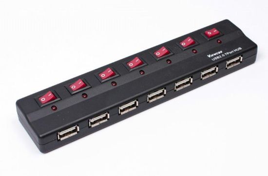  Зображення USB концентратор (Hub) Viewcon HUB VE 411, USB 2.0, 7 ports 