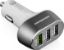  Зображення Автозарядка 3xUSB (3xUSB-A) QC3.0 2.4A біла Modecom 