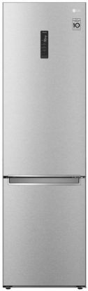  Зображення Холодильник LG з нижн. мороз., 203x60х68, холод.відд.-277л, мороз.відд.-107л, 2дв., А++, NF, інв., диспл зовн., зона св-ті, Metal Fresh, сталевий 