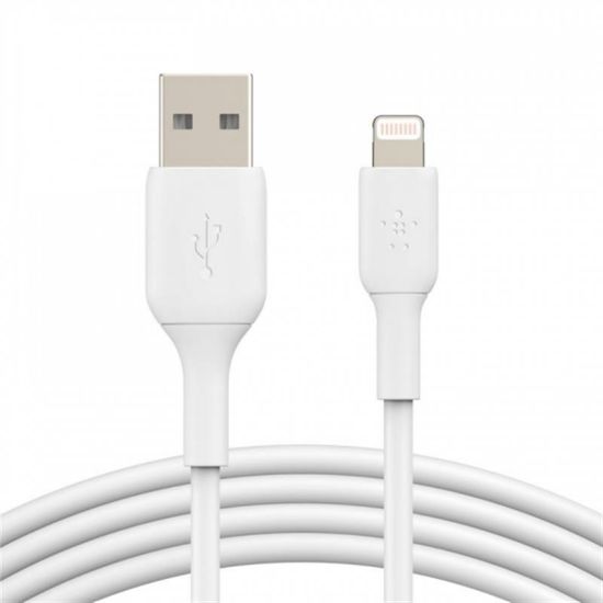  Зображення Кабель заряджання/синхронізації Belkin USB-A > Lightning, 1м, PVC, білий 