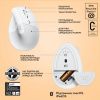  Зображення Мишка Logitech Lift for Mac Vertical Ergonomic Mouse Off White (910-006477) 