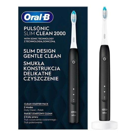  Зображення Зубна електрощітка Braun Oral-B 2000 S111.513.2 Pulsonic Slim Clean Black 