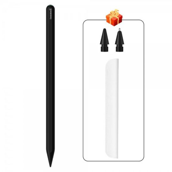 Зображення Стилус для планшета Goojodoq Apple iPad 2018-2023 Goojodoq GD13 Wireless Magnetic 0.6mm Black (1005004022036065B) 