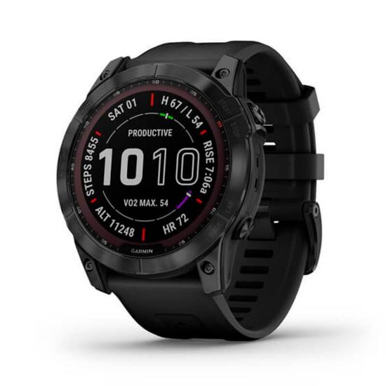  Зображення Смарт-годинник Garmin Fenix 7X Sapphire Solar Black DLC Titanium with Black Band (010-02541-45) 