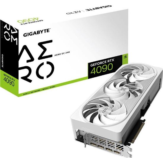  Зображення Відеокарта NVIDIA RTX4090 24GB 384bit Core:2535Mhz GV-N4090AERO OC-24GD 