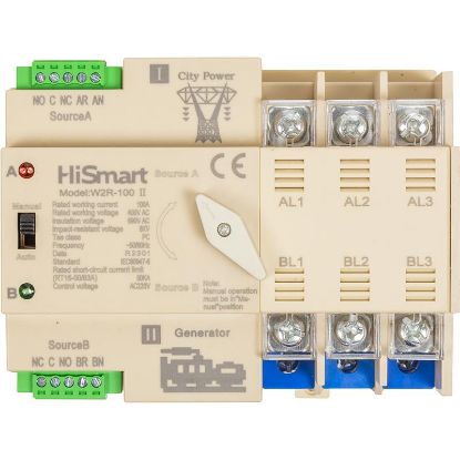  Зображення Автоматичний перемикач HiSmart W2R-3P 220V 100A (HS082499) 