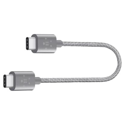  Зображення Кабель Belkin Mixit Metallic USB-C - USB-C, 0.15 м Grey (F2CU041bt06INGY) 