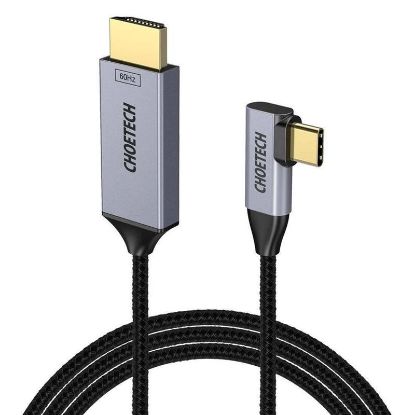  Зображення Кабель USB 3.1 Type-C M - HDMI M, 1.8m 4K@60Hz оплетення, L type Choetech 