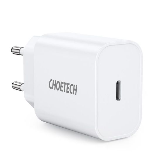  Зображення Мережевий зарядний пристрій Choetech (1USBх3A) Type-C PD20W Charger White (Q5004-V5) 