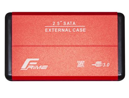  Зображення Зовнішня кишеня Frime SATA HDD/SSD 2.5", USB 3.0, Metal, Red (FHE23.25U30) 