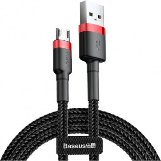  Зображення Кабель USB2.0 AM-MicroUSB M, 3.0 м, 2A, Червоний-Чорний, (двосторонній) CAMKLF-H91 Baseus 